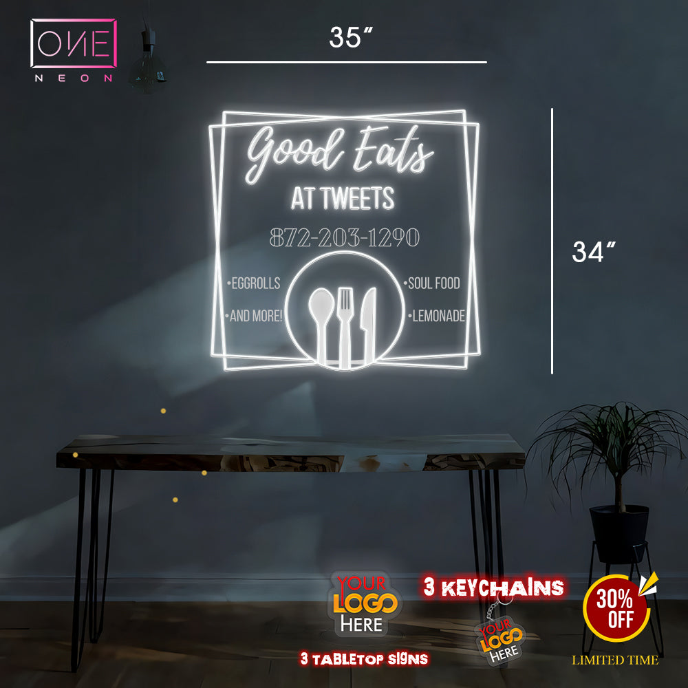 Good Eats At Tweets | Led Neon Sign