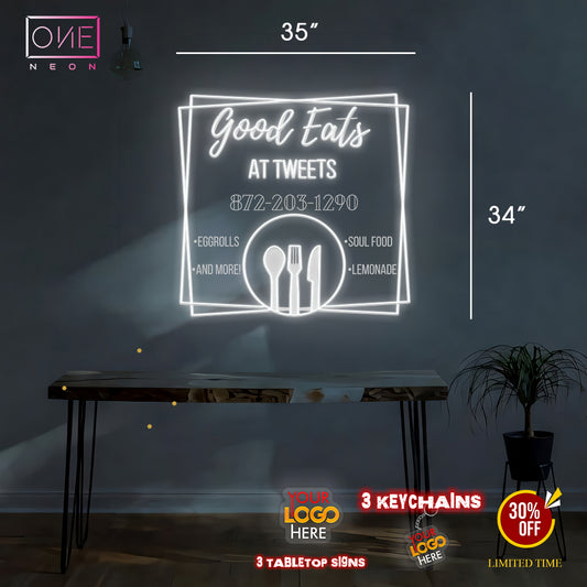 Good Eats At Tweets | Led Neon Sign