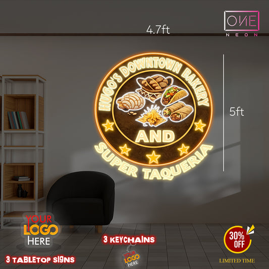 Hugo's Downtown Bakery and Super Taqueria| LED Neon Sign