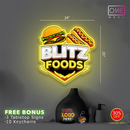 BLIZT FOODS | Led Neon Sign (outdoor)