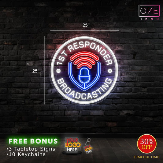 1st RESPONDER BROADCASTING | Led Neon Sign