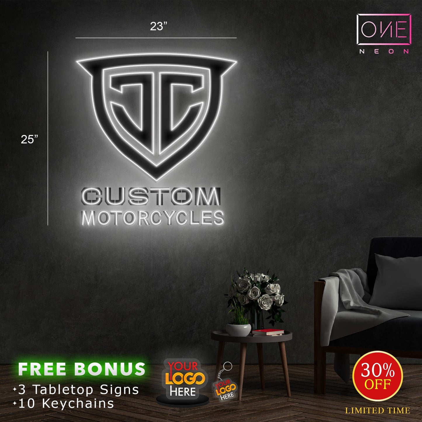 CUSTOM MOTORCYCLES | Led Neon Sign