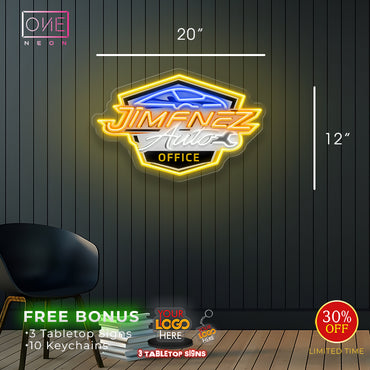 Jimenez Auto Office | 2 Led Neon Signs