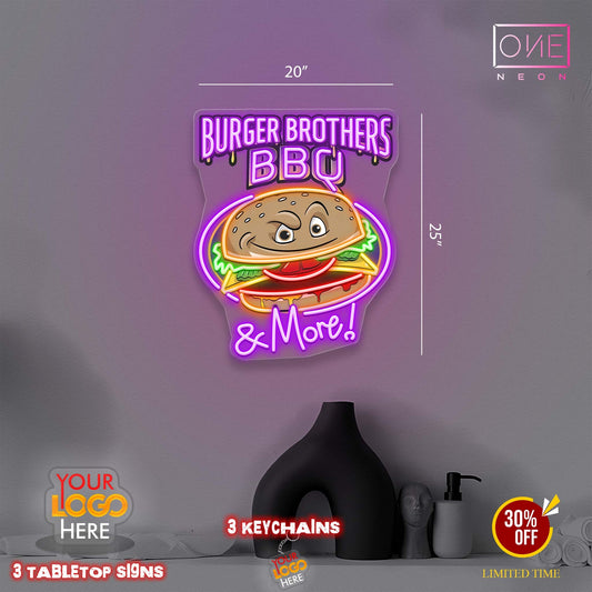 BURGER BROTHERS BBQ | Led Neon Sign