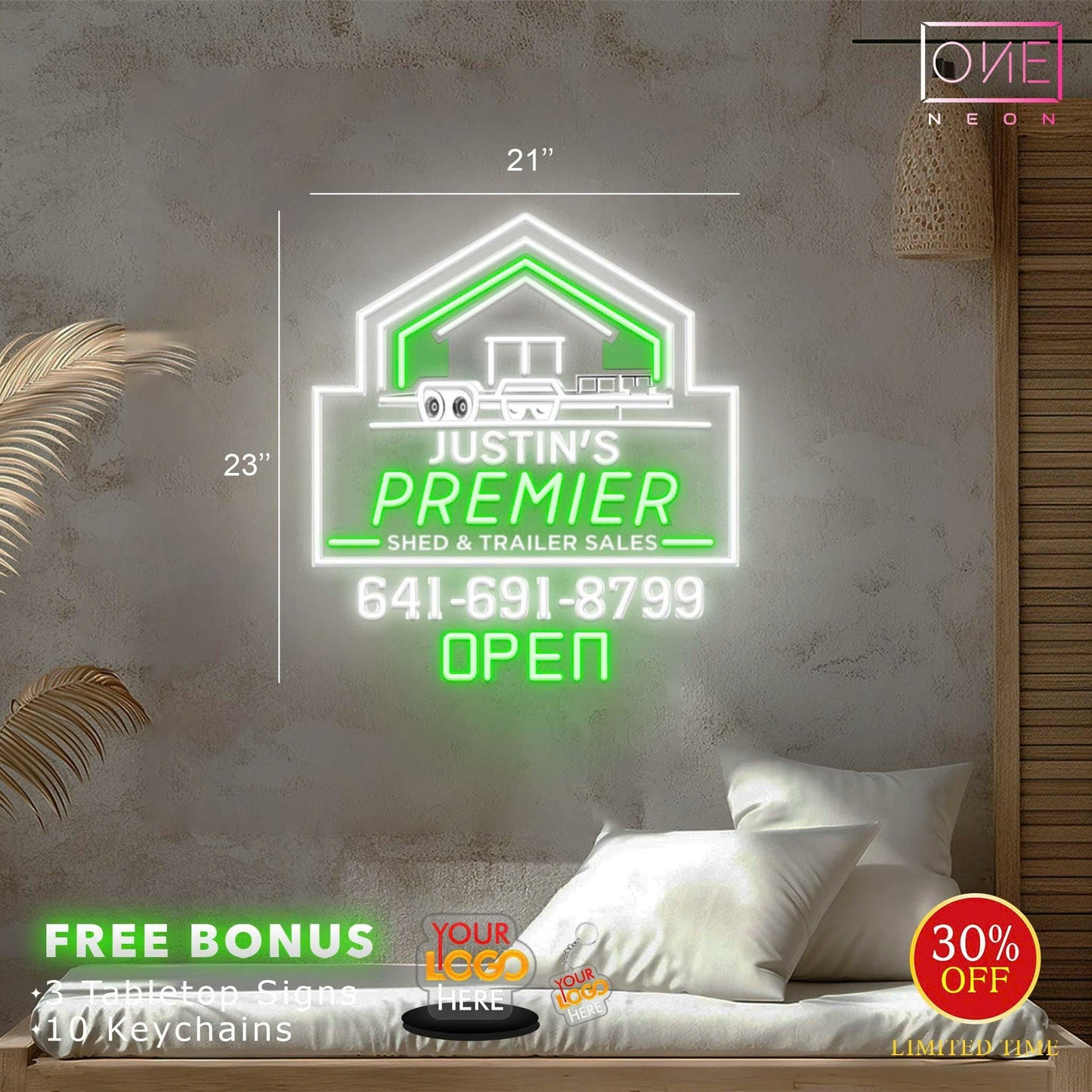 JUSTIN'S PREMIER| LED Neon Sign
