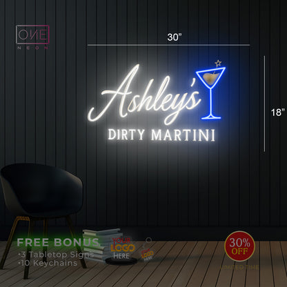 ASHLEY'S DIRTY MARTINI | Led Neon Sign