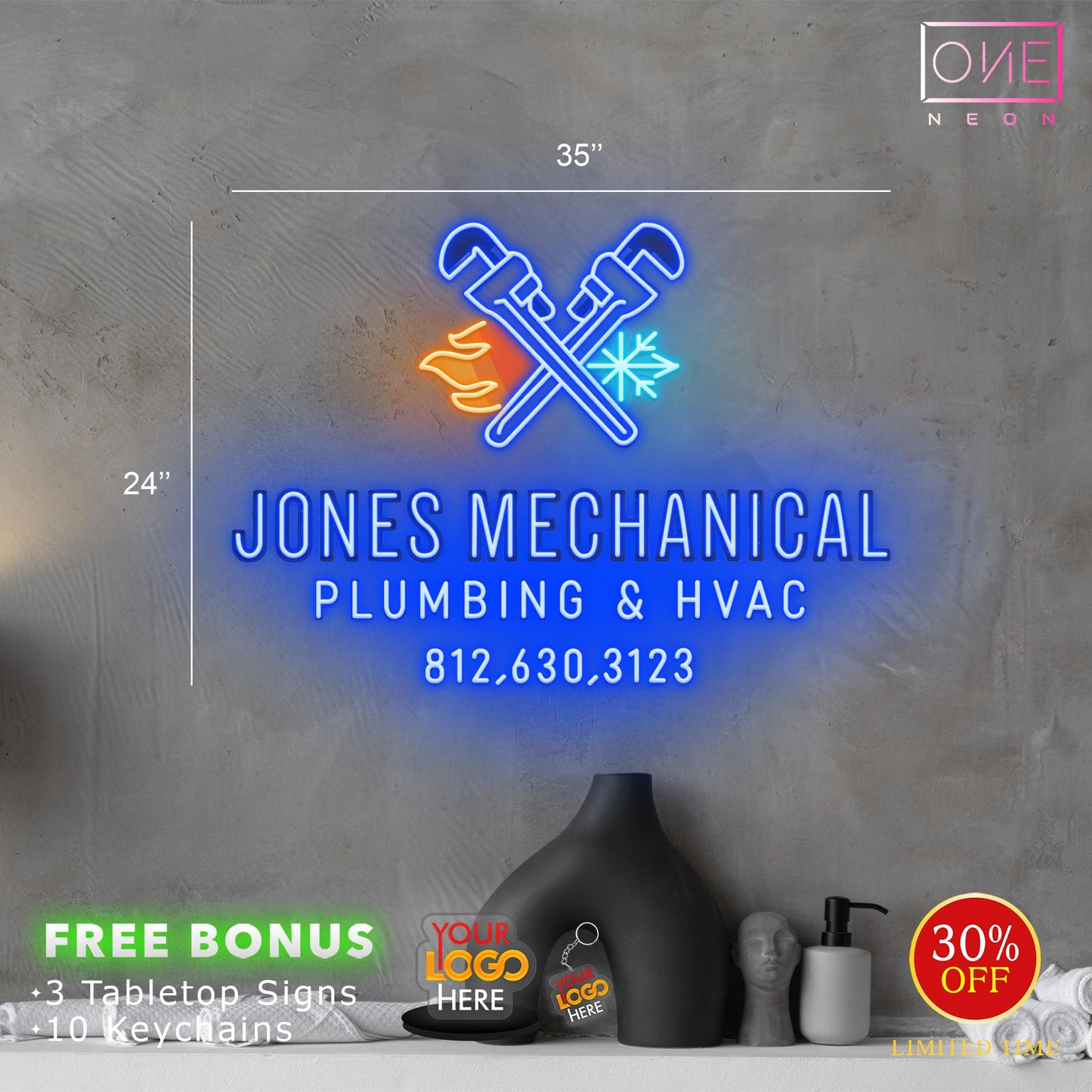 Jones Mechanical | Led Neon Sign