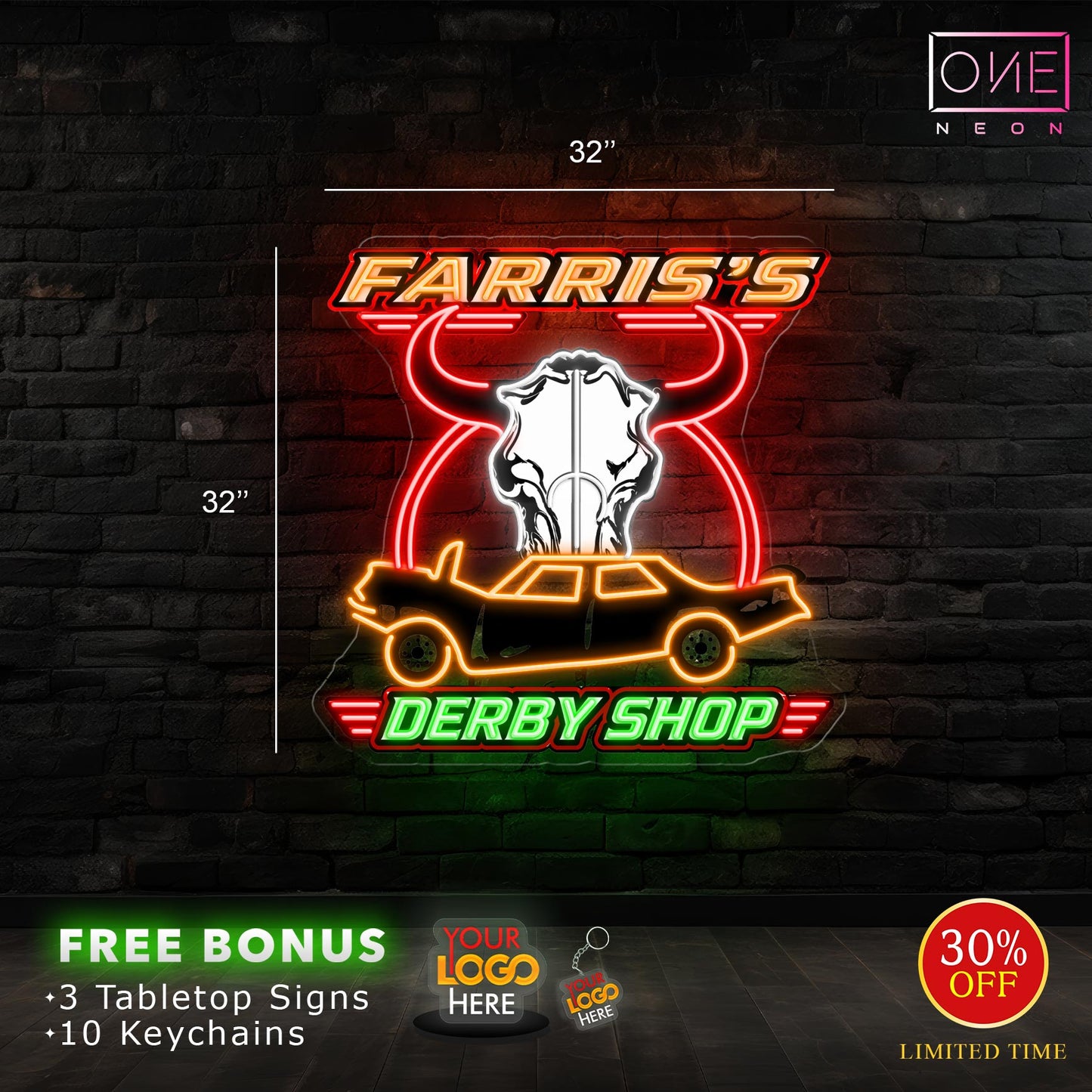 FARRIS'S DERBY SHOP | Led Neon Sign
