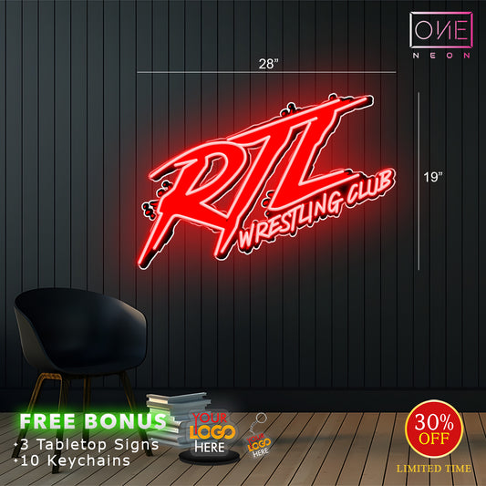 RTL wrestling club | Led Neon Sign