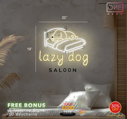 LAZY DOG SALOON| LED Neon Sign