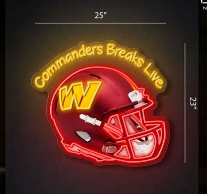 Commanders Breaks Live| LED Neon Sign