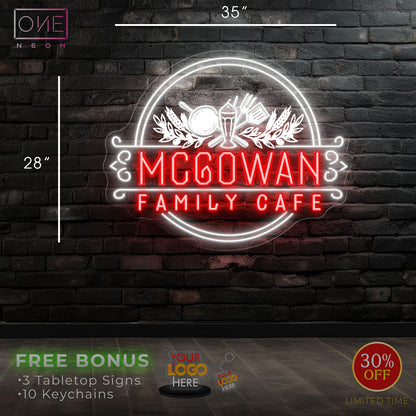 MCGOWAN FAMILY CAFE | Led Neon Sign