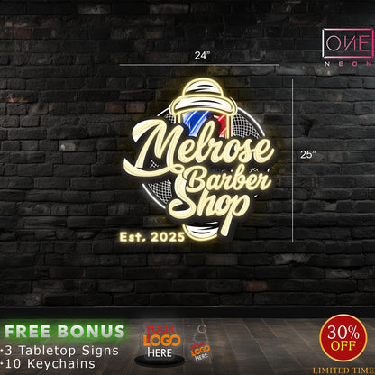 Melrose Barbershop| LED Neon Sign