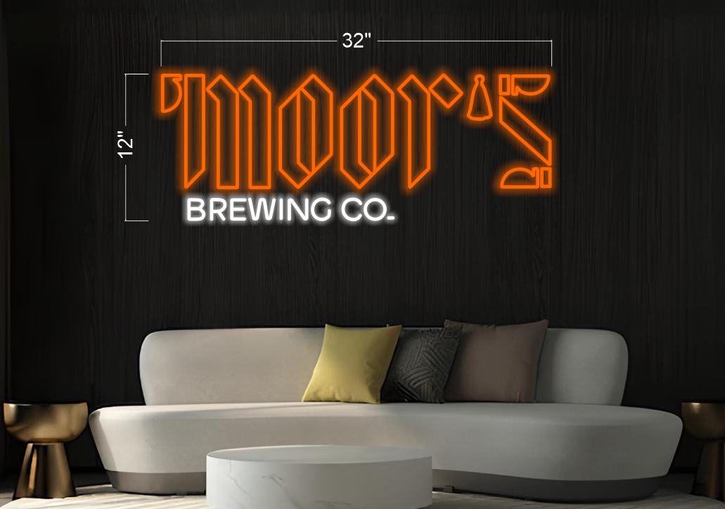 Diversey house + Steep Ravine Brewing Company+Bicycle+coffee bar+ Restrooms+Moor'a Brewing co (6 signs) | LED Neon Sign