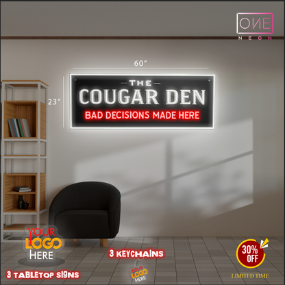 THE COUGAR DEN | LED Neon Sign