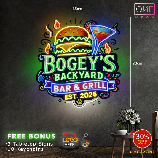 Bogey's backyard  bar & grill| Led Neon Sign