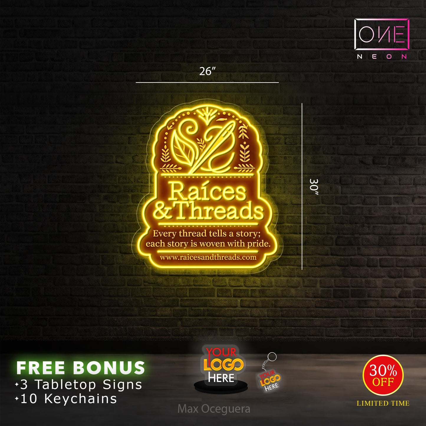 Raices&Threads | Led Neon Sign (Outdoor uses)