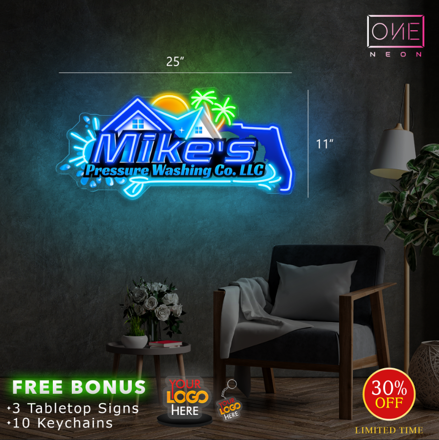 Mike's Pressure Washing Co. LLC| LED Neon Sign