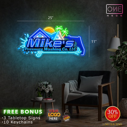 Mike's Pressure Washing Co. LLC| LED Neon Sign