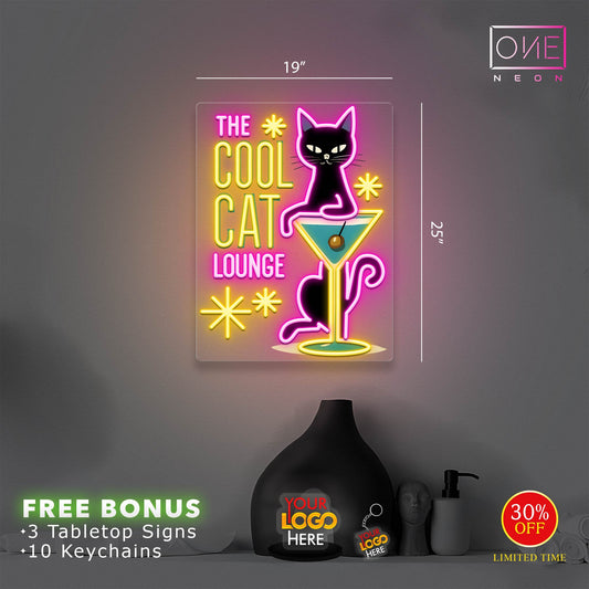 The Cool Cat Lounge | Led Neon Sign