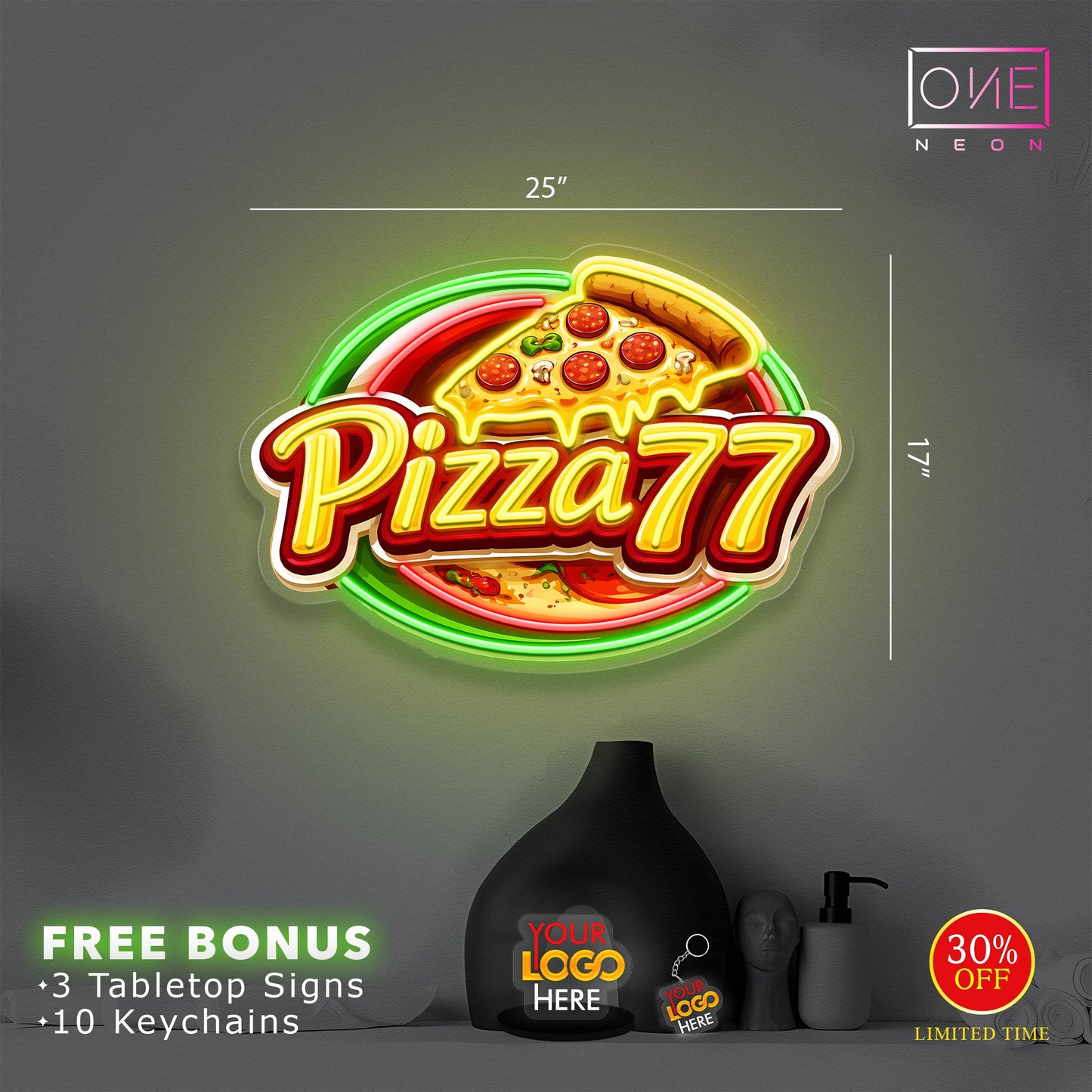 Pizza77 | Led Neon Sign