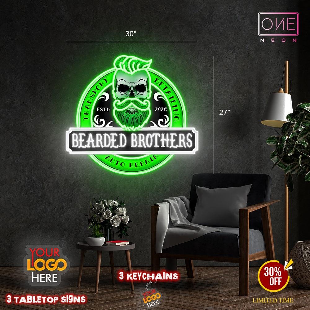 BEARDED BROTHERS | LED Neon Sign