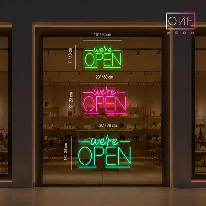 We're Open Led Neon Sign