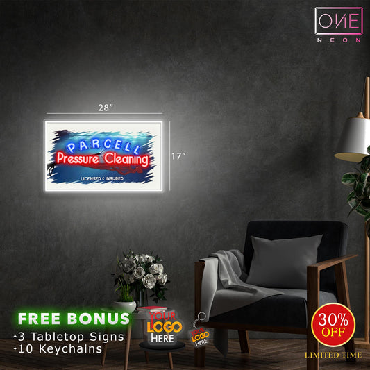 PARCELL Pressure Cleaning | LED Neon Sign