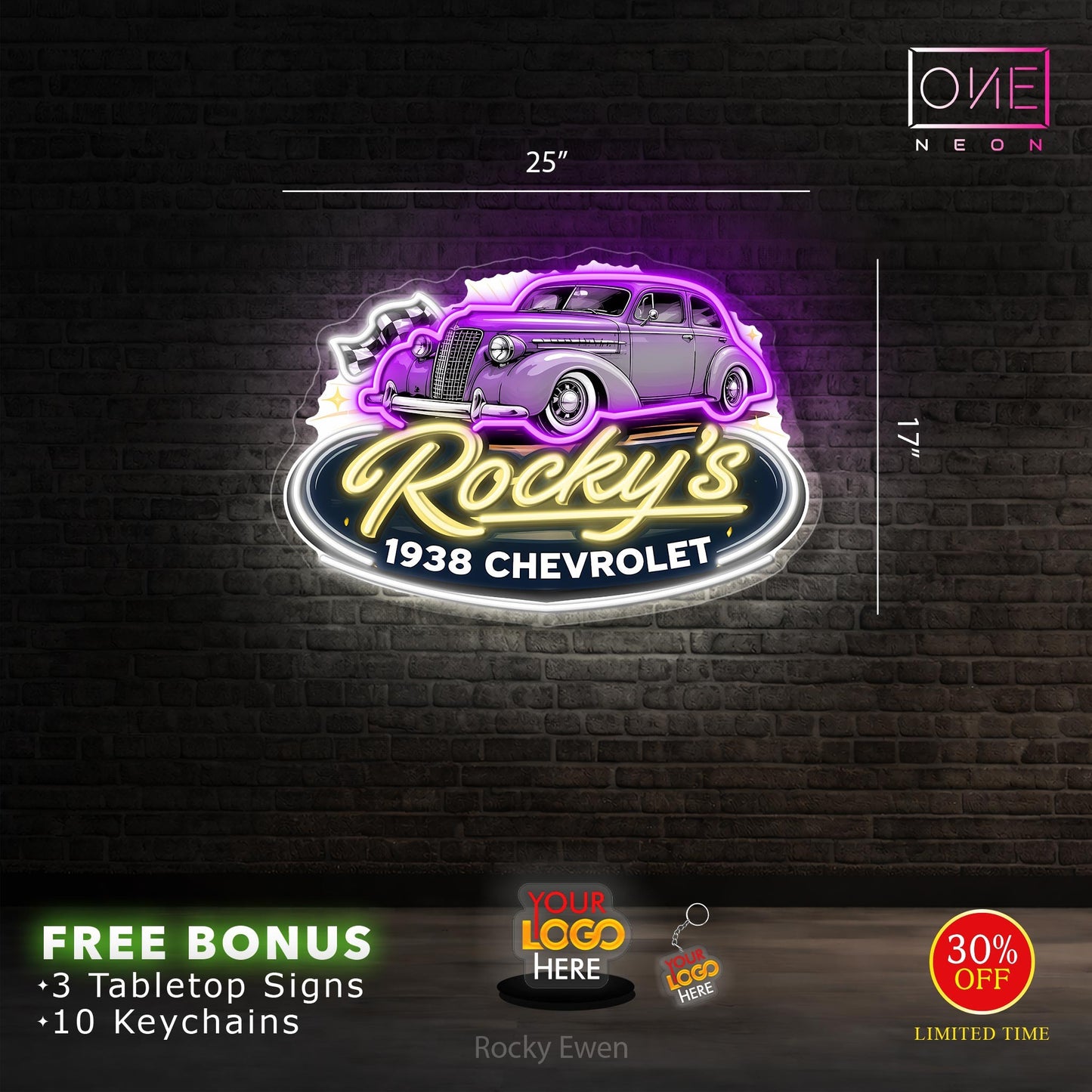 Rocky's 1938 Chevrolet | Led Neon Sign
