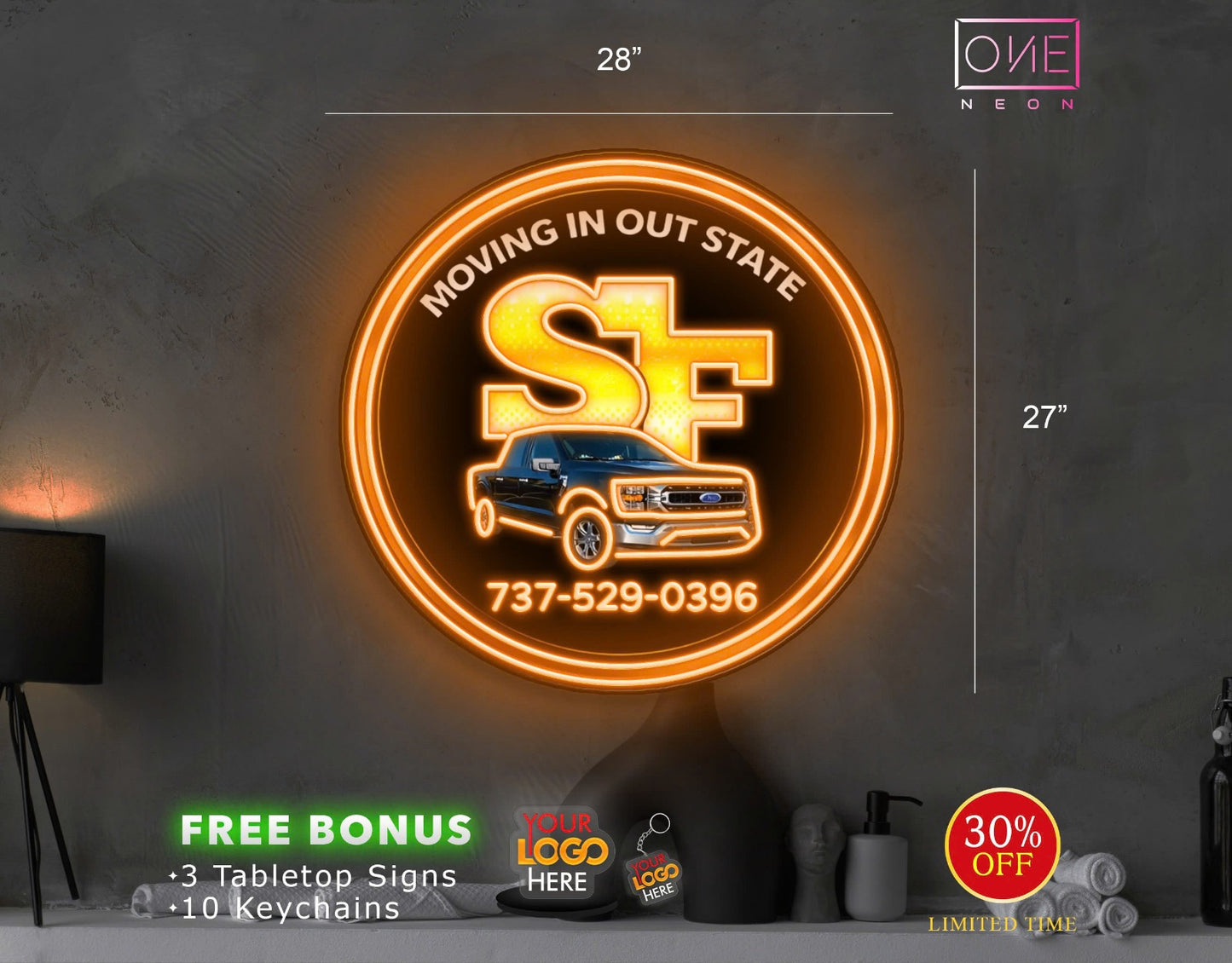 Moving In Out State | Led Neon Sign