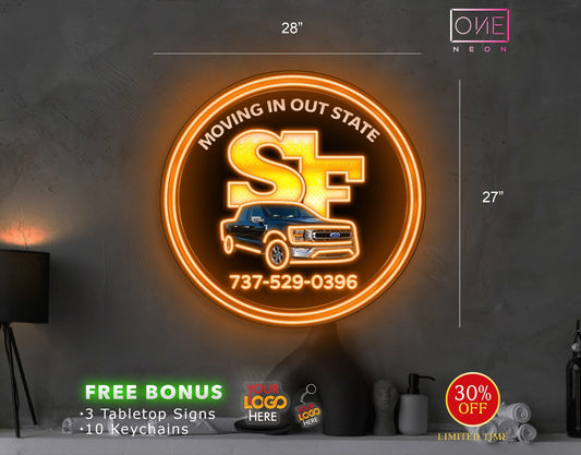 Moving In Out State | Led Neon Sign