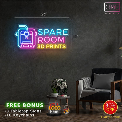 SPACE ROOM 3D PRINTS | LED Neon Sign