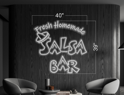 Fresh Homemade Salsa Bar+ we are open ( 2 signs)| LED Neon Sign