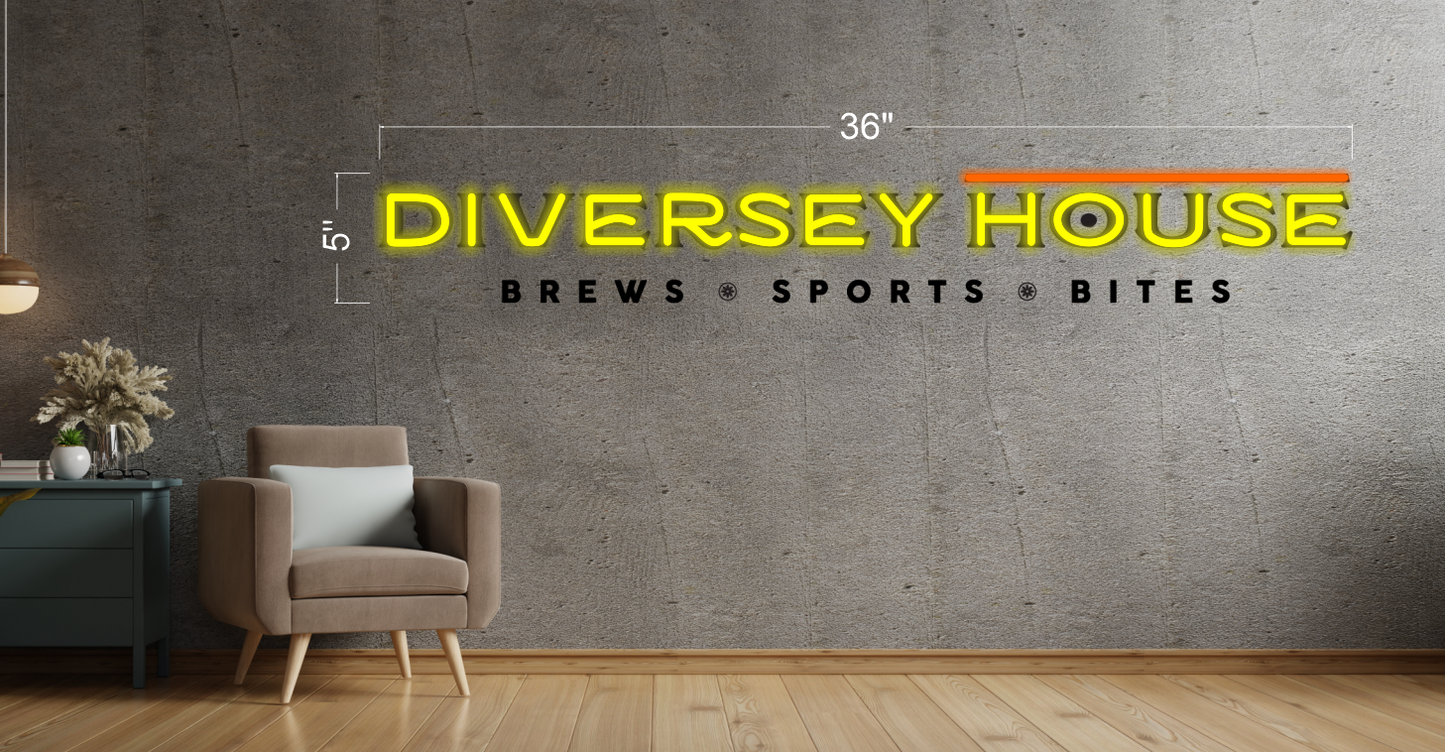 Diversey house + Steep Ravine Brewing Company+Bicycle+coffee bar+ Restrooms+Moor'a Brewing co (6 signs) | LED Neon Sign