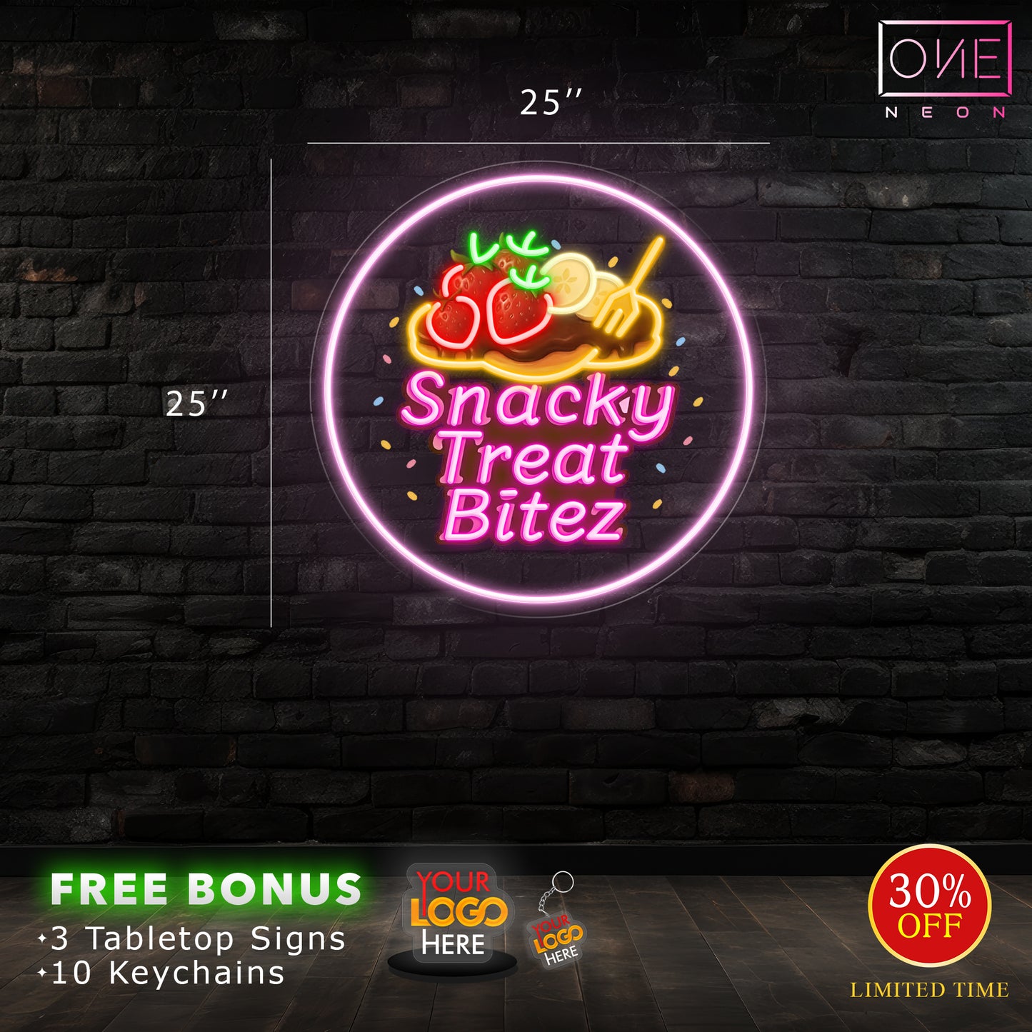 Snacky Treat Bitez| LED Neon Sign