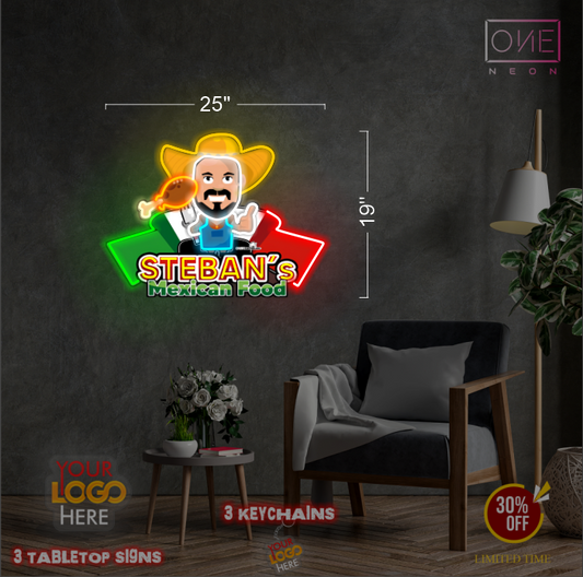 Steban's Mexican Food | Led Neon Sign