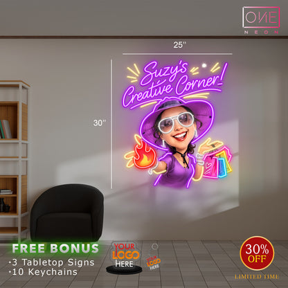 Suzy's Creative Corner | LED Neon Sign (OUTDOOR)