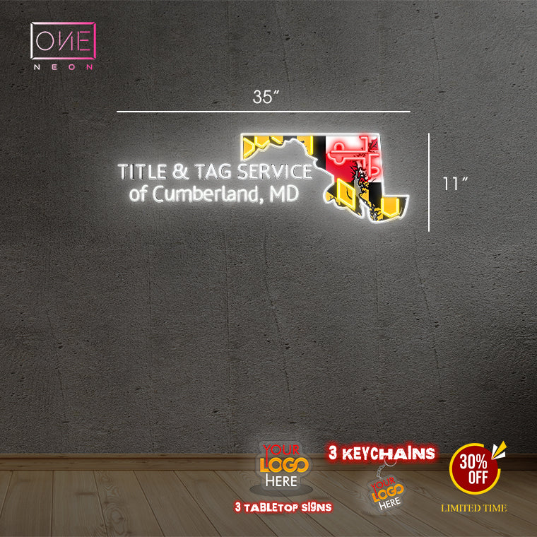 TITLE & TAG SERVICE OF CUMBERLAND, MD  | LED Neon Sign