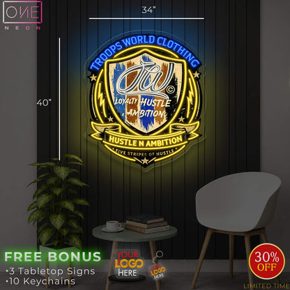 Troops World Clothing| LED Neon Sign