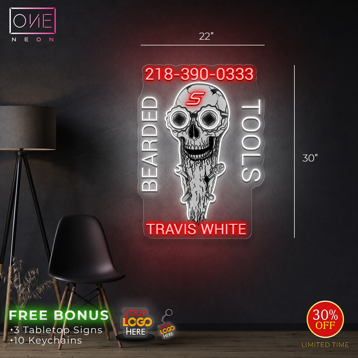 TRAVIS WHITE | LED Neon Sign