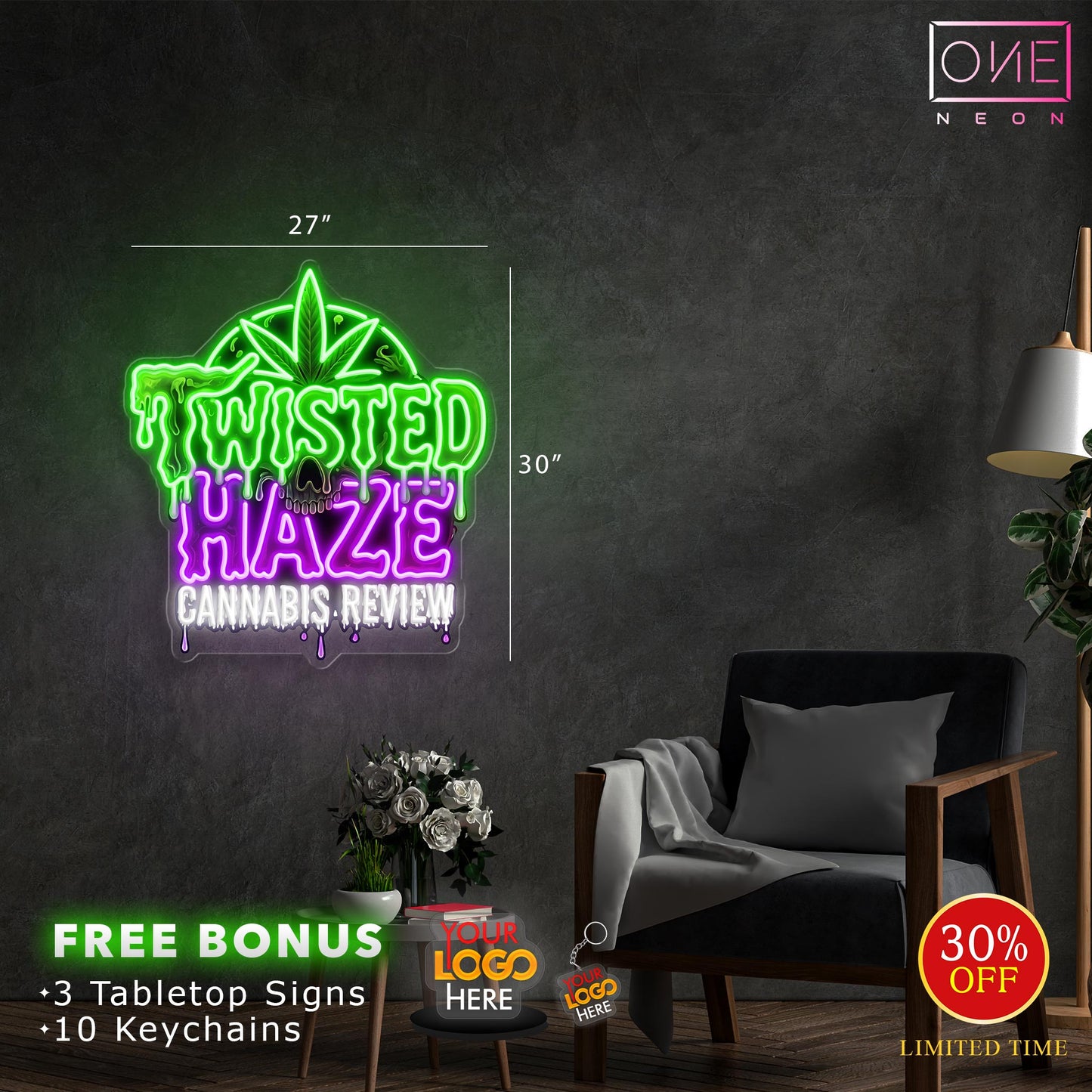 TWISTED HAZE | Led Neon Sign (INDOOR)