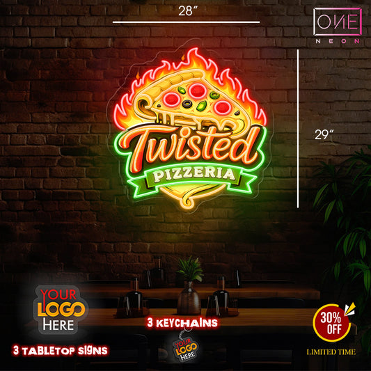 TWISTED PIZZERIA| LED Neon Sign