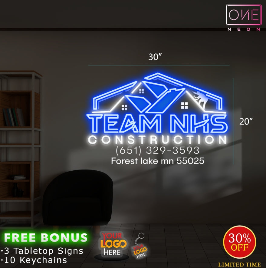 Team NHS Construction | Led Neon Sign