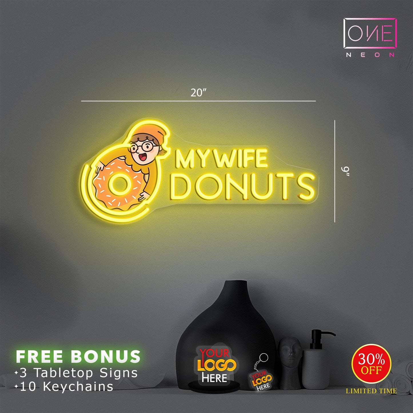 My Wife Donuts | LED Neon Sign