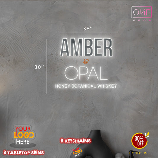 AMBER & OPAL | LED Neon Sign