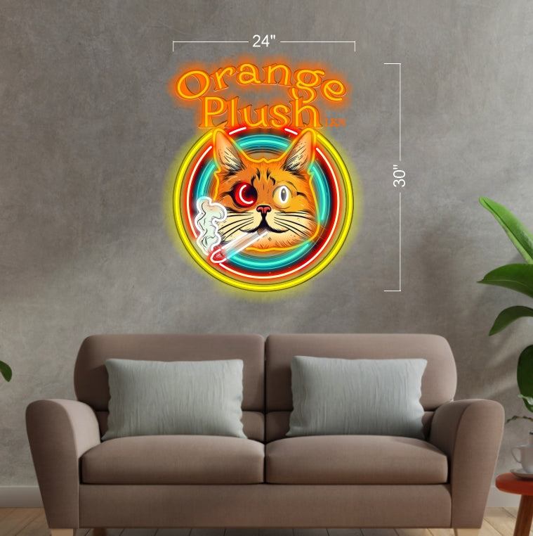 ORANGE PLUSH | LED Neon Sign (outdoor use)