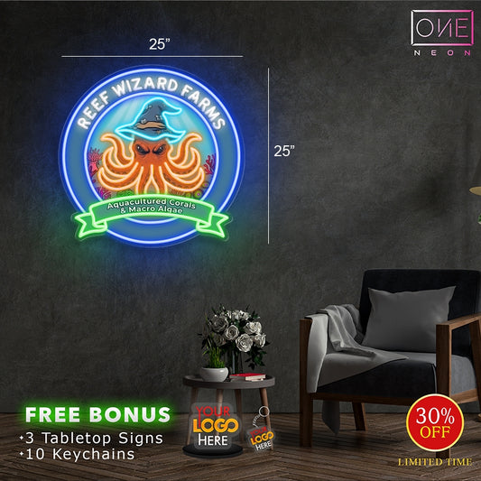 REEF WIZARD FARMS | Led Neon Sign
