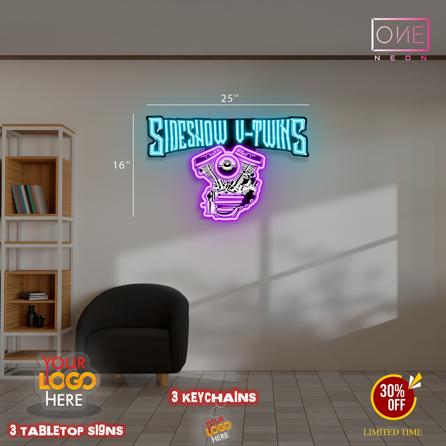 SIDESHOW U-TWINS | LED Neon Sign