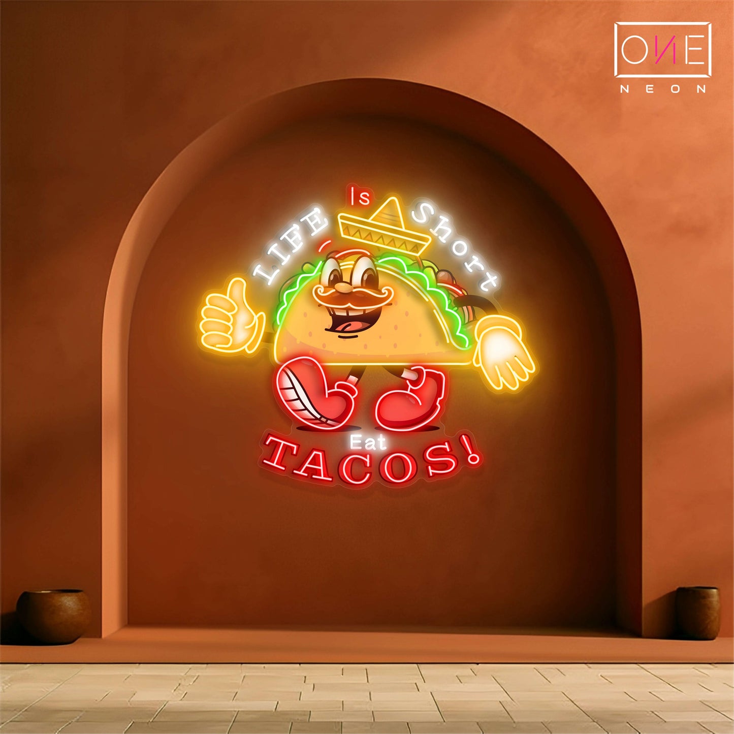 Life Is Short, Eat Tacos Artwork Led Neon Sign