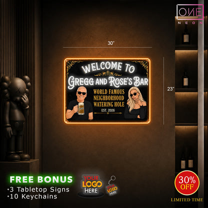 Welcome to Gregg and Rose's Bar | LED Neon Sign